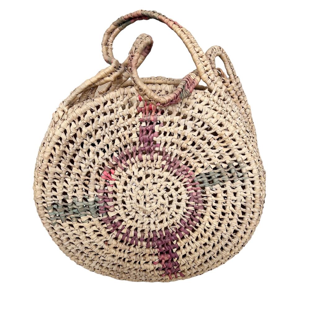 Straw Circular Boho Bag - image 2